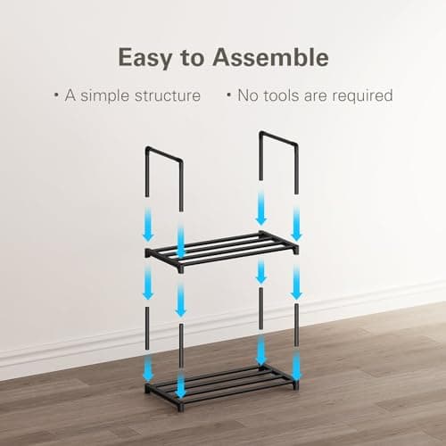 ciecie Shoe Rack 10 Tiers, Shoe Organizer, Shoe Racks for Closet, Metal Frame Shoe Shelf for Entryway, Tall Shoe Rack, Narrow Shoe Racks 6