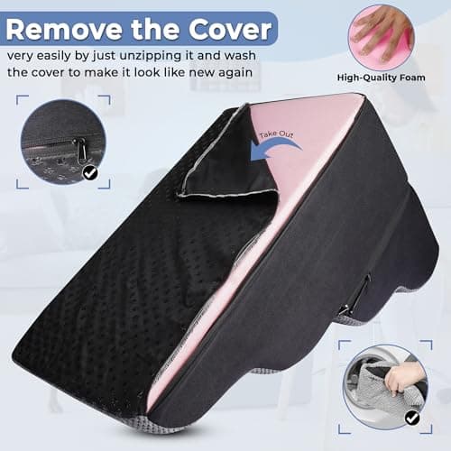 Galleyby 4 Steps Pet Stairs for Small Dogs, 19” High Curved Dog Stairs for Bed with Non-Slip Base, High-Density Foam, and Removable Washable Cover 8