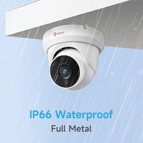Anpviz 4MP PoE IP Turret Camera with Microphone/Audio, IP Security Camera Outdoor Indoor, Night Vision 50ft, Waterproof IP66, 110° Wide Angle 2.8mm Lens, 24/7 Recording, NDAA Compliant (U Series) 7