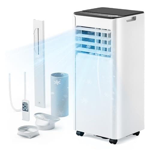 EUHOMY 8,000 BTU Portable Air Conditioners, 4-in-1 Portable AC Unit Up to 350 Sq.Ft, 4 Modes Quiet Air Conditioner with Remote Control, Cool, Fan, Dehumidifier, 24H Timer, Bedroom, Office, Apartments