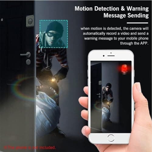 THQERAER Camtrix Security Camera, Camtrix Magnetic Mini Security Camera, Mini 1080p HD Wireless Magnetic Security Camera, Night Vision Motion Detection Security Cam Covert Cameras with App (1PCS) 6