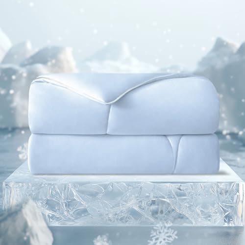 SE SOFTEXLY King Size Cooling Blanket for Hot Sleepers, Breathable Lightweight Comforter for Night Sweats, Summer & All Season Bedding, 108"x90", Blue