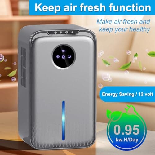 Dehumidifier,95OZ Dehumidifier for Basement With Drain Hose Quiet Small Dehumidifier for Bathroom Home Room Bedroom Portable Mini Dehumidifiers for RV Closet （1000Sq.ft) 7