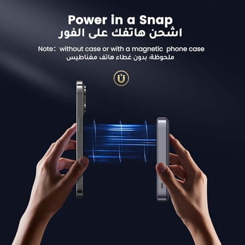 UGREEN Wireless Magnetic External Battery 10000mAh USB C USB A Fast Charge PD QC 3.0 20W Power Bank Induction Qi 15W Max Compatible with iPhone 15 Plus Pro Max iPhone 14 13 12 Pro Max MagSafe 6