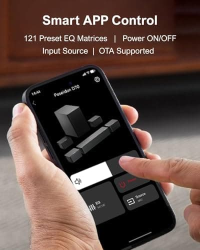 ULTIMEA 7.1 Sound Bars for TV, Virtual Surround Sound System, 410W Peak Power, App Control, Smart TV Soundbar with Wireless Subwoofer, 4 Wired Surround Speakers, Home Theater Sound System, 2025 8