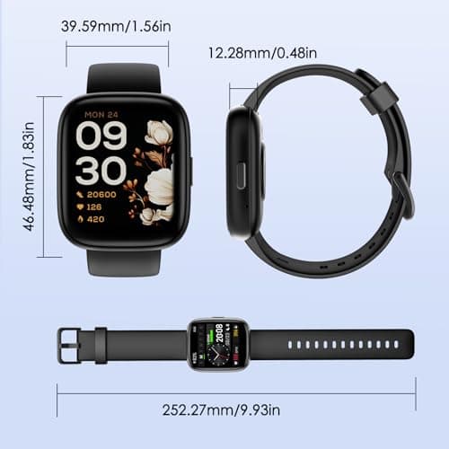 KEEPONFIT Smart Watch, 1.83" Touch Screen Smartwatch with Alexa Built-in IP68 Waterproof, Pedometer, Fitness Tracker with 100 Sports Modes Heart Rate/SpO2/Stress/Sleep Monitor for Men and Women (Pink) 7