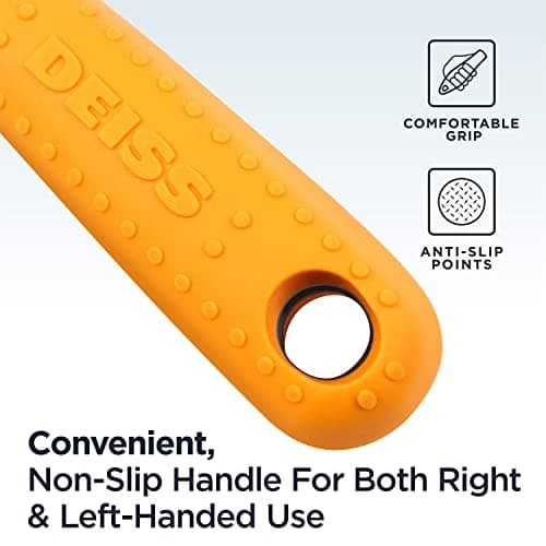 Deiss PRO Swivel Vegetable Peeler - Sharp Stainless Steel Peeler With Easy Non-Slip Hand Grip, Potato Peelers For Kitchen, Fruit, Carrot, Apple, Veggie, Kiwi, Durable, And Dishwasher Safe (ORANGE) 7