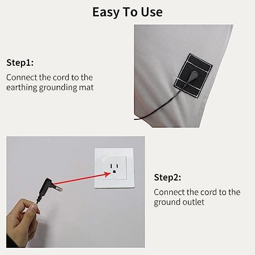 EOHELGRO Grounding Pillowcase Queen Size, with Sliver Fiber for Better Sleep, Pain Relief, Inflammation (Gray, 20"x 30") 5