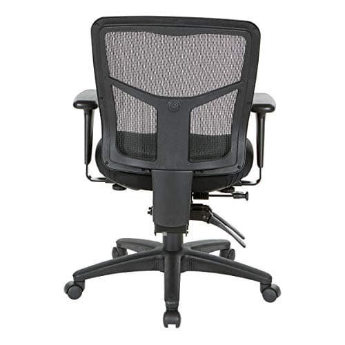 Office Star ProGrid Breathable Mesh Manager's Office Chair with Adjustable Seat Height, Multi-Function Tilt Control and Seat Slider, Mid Back, Coal FreeFlex Fabric 6