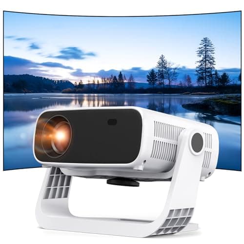 Zdk 2025 Smart Projector with Wifi And Bluetooth - Portable Mini Projector For Home Theater, Compatible With Netflix, 1080p 4k, Auto Keystone,Smartphone, Hdmi, Usb, Av, Fire Stick, Ps5, Includes Stand