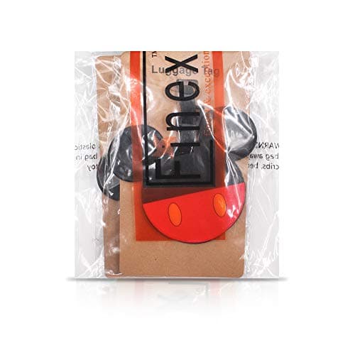 4 Pcs Set Mickey Minnie Silicone Travel Luggage Baggage Identification Labels ID Tag for Bag Suitcase Plane Cruise Ships with Belt Strap 7