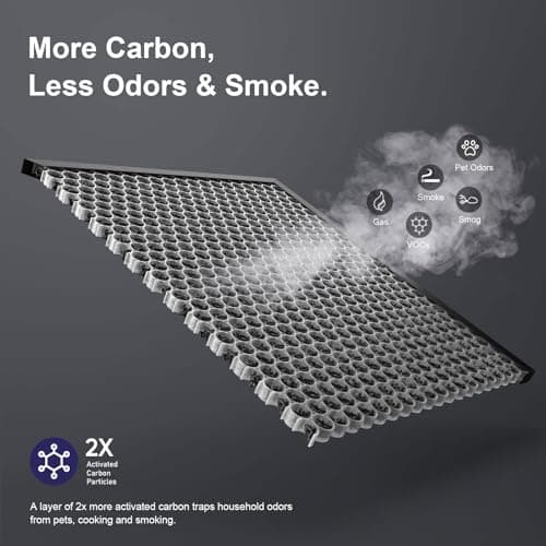 FMDZFL Filter Q – 1712-0123-00 Replacement Filter for Winix 5510 and 5520 Air Purifier, 5510 Replacement Combo Pack Includes: 2 HEPA & 2 Carbon Filter 5