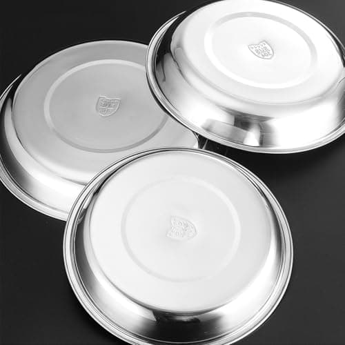 3Packs Cat-Bowls Cat Food Bowl - Thickened 6.2 Inch 304 Stainless Steel Cats Feed Bowl for Indoor Cats Shallow and Wide Whisker Fatigue Relief Pet Feeding Plates for Kitten Puppy Small Dog 6