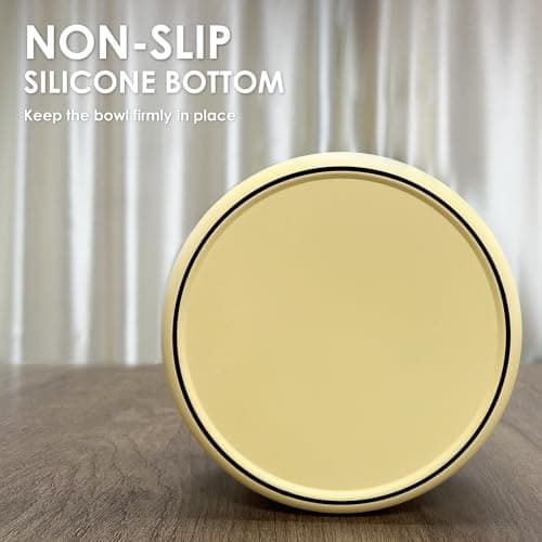 IKITCHEN Dog Bowl for Food and Water, 64 Oz Stainless Steel Pet Feeding Bowl, Durable Non-Skid Insulated Heavy Duty with Rubber Bottom for Medium Large Dogs (64 Ounces/8 Cup, Deep Yellow) 5