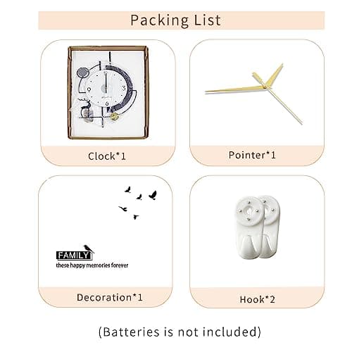 FLEBLE Extra Large Wall Clock for Living Room Decor Modern Wall Clocks Decorative Silent Battery Operated Non-Ticking for Bedroom Office Kitchen Indoor 32 inch Black Pendulum Wall Watch Clock for Home 7