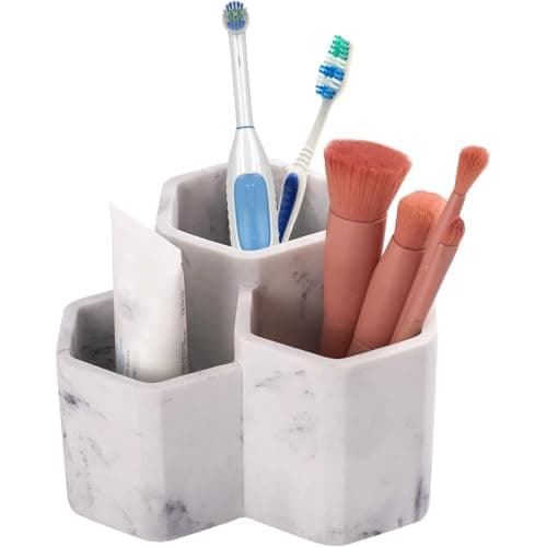 SZYRL Toothbrush Holder for Bathrooms Toothpaste Holder Stand Bathroom Organizer for Toothbrush Makeup Brushes Holder