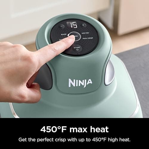 Ninja Crispi 4-in-1 Glass Air Fryer | 450°F | Non-Toxic | 4QT & 6-Cup Glass Containers w/Lids | Microwave, Freezer, Dishwasher Safe | Max Crisp, Air Fry, Bake, Recrisp | Green | FN101SG 12