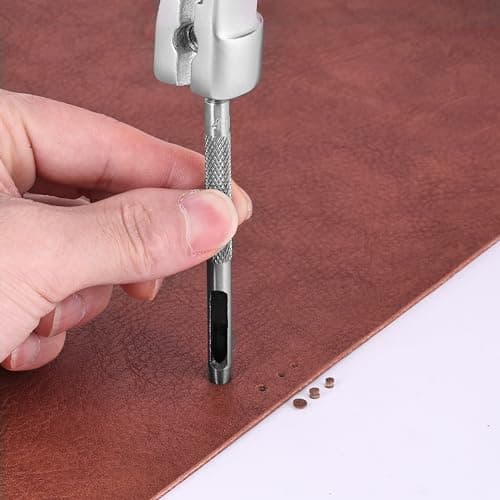 UNCO- Hollow Leather Hole Punch Set, 6 pcs, Steel, Leather Hole Punch Tool, Leather Punch Tool, Hole Punch for Leather Punch Set, Hollow Punch Set, Gasket Hole Punch Set, Hollow Hole Punch Set 7