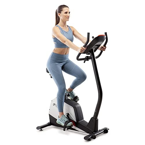 CIRCUIT FITNESS Magnetic Upright Exercise Bike with 15 Workout Presets, 300 lbs Capacity AMZ-594U