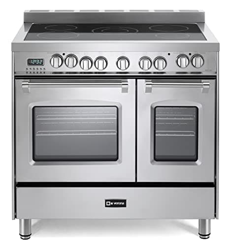 Verona Prestige Series VPFSEE365DSS 36 Inch All Electric Freestanding Range Double Oven Convection, 5 Radiant Elements in Stainless Steel