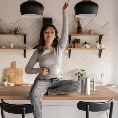 Miscedence French Press Coffee Maker, Double Wall Vacuum Insulated 304 Stainless Steel for Home, Camping and Office 6