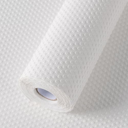 Shelf Liner for Kitchen Cabinets White- Food Safe, Non-Adhesive, and Waterproof - Easy to Clean and Reusable - Perfect for Shelves,Fridge,Drawers,Cupboard and Pantry Cabinets 12'' X 120 Inch