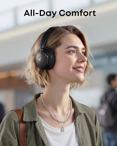 Soundcore Q30 by Anker, Hybrid Active Noise Cancelling Headphones, Multiple Modes, Hi-Res Audio, Custom EQ via App, 50H Playtime, Comfortable Fit, Bluetooth, Multipoint Connection 5