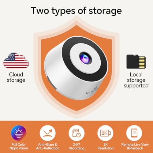 Gosulub Window Cameras for Home Security: Indoor Camera for Outdoor Monitoring with 2K Full Color Night Vision Motion Human Vehicle Detection Easy Installation 6