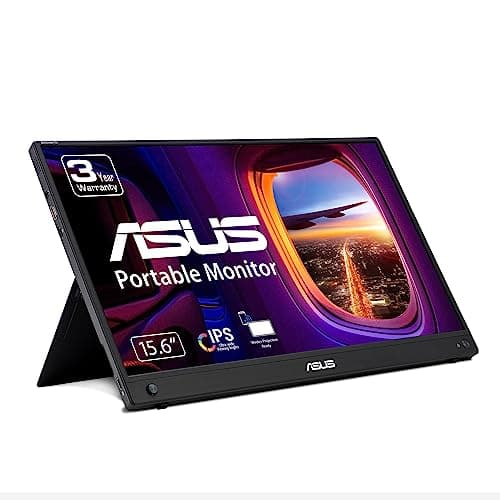 ASUS ZenScreen 15.6” 1080P Wireless Portable Monitor (MB16AWP) - FHD, IPS, Built-in Battery, Eye Care, USB Type-C, Tripod Mountable, Supports iOS, Android, Win11, Mini HDMI, 3-Year Warranty
