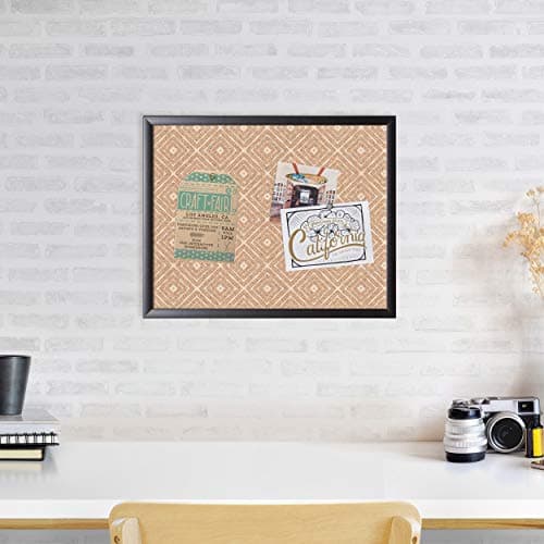 U Brands Fashion Cork Bulletin Board, 16" x 20" Inches, Black Wood Frame 3