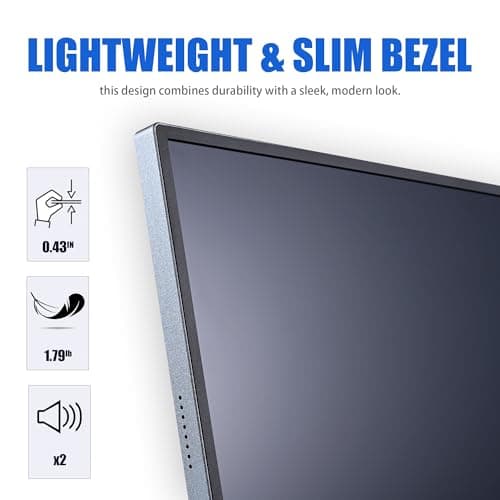 15.6" Portable Monitor 4K for Laptop, 3840x2160P HDR Display, sRGB 100%, 400 Nits, External 2nd Screen for Travel, MacBook, PS5/4, Gaming, USB-C & Mini HDMI, Built-in Speakers, VESA Mount Support 5