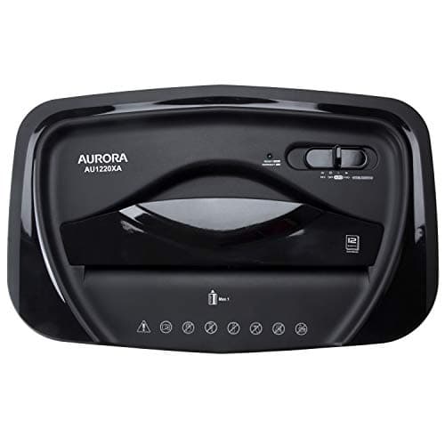 Aurora 12-Sheet Crosscut Paper and Credit Card Shredder with 5.2 gal Wastebasket 5