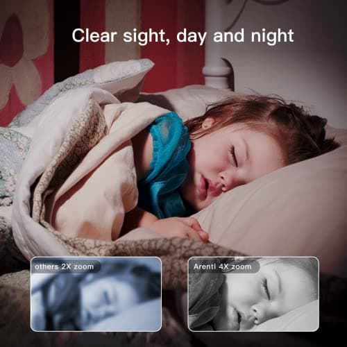 ARENTI Baby Camera, Indoor Security Camera for Pet/Dog with Phone App, 4MP 2.4G/5G WiFi Wired in Home, 360°Pan/Tilt Motion Tracking, Temp/Humidity Sensor, Cry Detection, Lullabies, Night Light (A4) 5