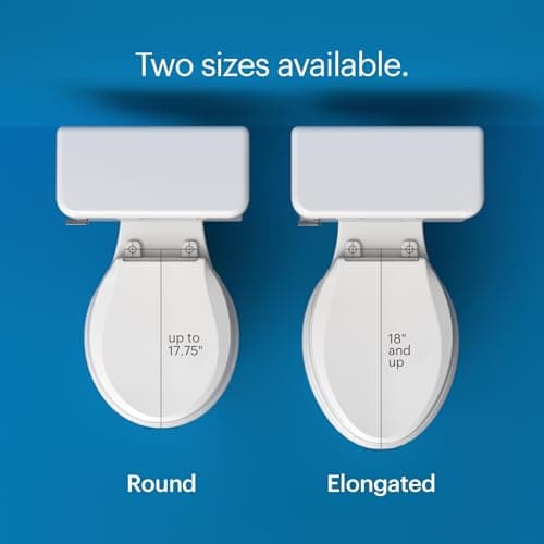 Brondell Bidet Toilet Seat S1400, Smart Toilet Seat, Dual Stainless-Steel, Self-Cleaning Nozzle With Clean Plus Technology, Endless Warm Water Bidet, Warm Air Dryer-Nightlight, Heated Seat, Elongated 8