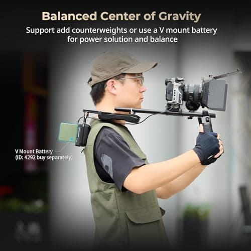 SmallRig Classic Shoulder Rig Kit, Lightweight & Portable (2.98 lb), Dual Handles 15mm Rods, Shoulder Mount Video Rig with Quick Release for Arca, for SmallRig Follow Focus, for DSLR, for Filmmaking 7