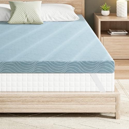 UniPon Firm Mattress Topper 3 inch King Memory Foam Mattress Topper Gel Infused with High-Density Foam for Body Support & Pressure Relief, Dual-Side Firmness, Ventilated Design, CertiPUR-US Certified 7