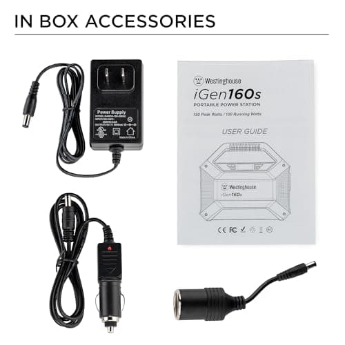 Westinghouse 155Wh 150 Peak Watt Portable Power Station & Solar Generator, Modified Sine Wave AC Outlet, Backup Lithium Battery for Camping, Home, Travel, Indoor/Outdoor Use (Solar Panel Not Included) 5