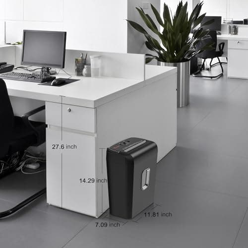 Bonsaii 6-Sheet Micro-Cut Paper Shredder, P-4 High-Security for Home & Small Office Use, Shreds Credit Cards/Staples/Clips, 3.4 Gallons Transparent Window Wastebasket, Black (C234-A) 9