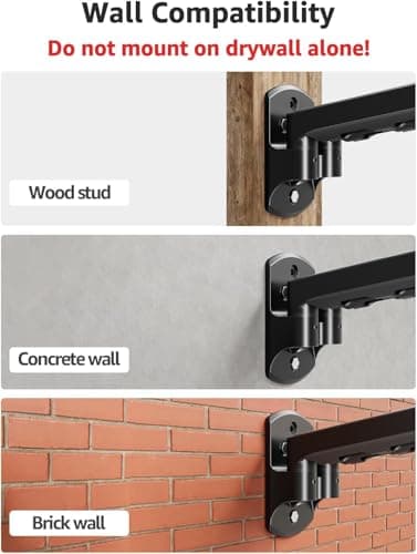 MOUNTUP Dual Monitor Wall Mount for 2 Max 32 Inch Computer Screen, Fully Adjustable Double Monitor Arm, Wall Mounted Monitor Holder Support 4.4-19.8lbs Display, VESA Bracket 75x75, 100x100 6