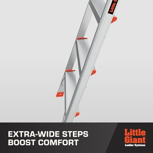 Little Giant Ladders Flip-N-Lite 6 ft Lightweight Step Ladder with Standing Platform, Aluminum, 300 lb Load Capacity, Type 1A Extra Heavy Duty, 10.25 ft Reach Height (15270-001) 9