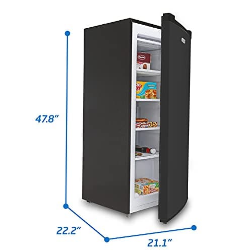 Commercial Cool Upright Freezer, Stand Up Freezer 5 Cu Ft with Reversible Door, Black 7