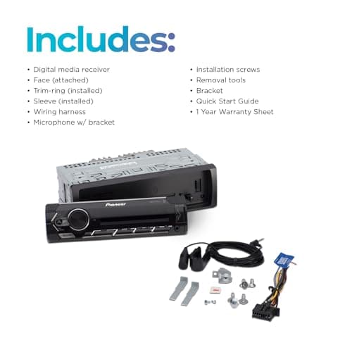 Pioneer MVH-S322BT Bluetooth Car Stereo with USB/AUX Inputs, Smartphone Connectivity, Pioneer Smart Snyc, and Hands-Free Calling for Enhanced in-Car Audio Experience 7