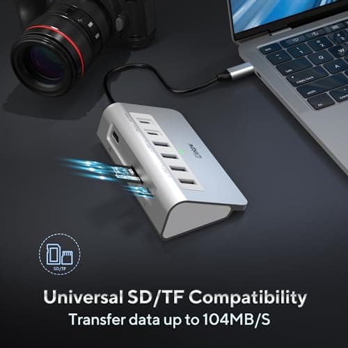 P9 USB C Hub, intpw 9-in-1 USB C Hub Multiport Adapter with 4K HDMI, PD 100W, Type-C & 2 USB A 3.0 5Gbps, 2 USB A 2.0, SD/TF Card Reader, Aluminum USB Hub for Laptop, iPhone 17 Series, MacBook, iPad 7