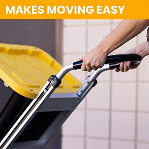 HaulPro Heavy Duty Aluminum Hand Truck - 8" Wheels with Horizontal Loop Handle and 500 lbs Load Capacity | 50.25" High, 17.5" Wide and 17.75" x 9" Diecast Nose Plate 5