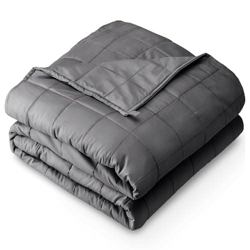 Bare Home Weighted Blanket King Size 30lb (80" x 87") for Adults - All-Natural 100% Cotton - Premium Heavy Blanket Nontoxic Glass Beads (Grey, 80"x87")