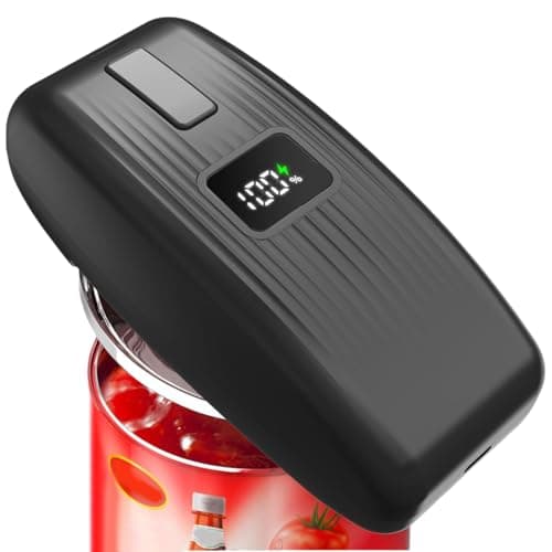 Electric Can Opener with LED Display, USB Rechargeable Electric Can Opener for Seniors & Arthritis, One-Touch Automatic Can Opener, Hands-Free, Smooth Edge, Compact, Cordless