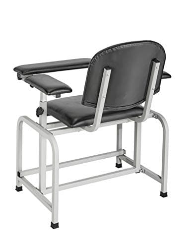 VivaComfort Black Phlebotomy Chair with Adjustable Armrest, Blood Draw Chair, Large Weight Capacity Comfortable Lab Medical Chair 8