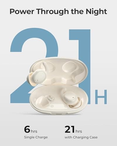 Lytmi CozySnug Sleep Earbuds, Bluetooth 5.3 Noise-Blocking Sleep Headphones, Smallest Call Earbuds, Comfortable Fit, 3 Sizes of Ear Tips, 21H Playtime, Compact Design for Side Sleepers (Skin Tone) 7