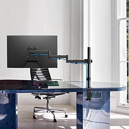 Single Long Monitor Stand, 13 to 32 inch Computer Monitor Desk Mount, Extra Long Adjustable Computer Arm, VESA Stand for 1 Screen, Max VESA 100x100, MD9431 4
