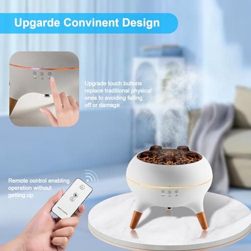 Essential Oil Diffuser 250ML, Jellyfish Diffuser Aromatherapy Diffuser Humidifier with 7-Colors LED Lights, Aroma Diffusers for Home Auto Shut-Off & Remote Control for Room 5